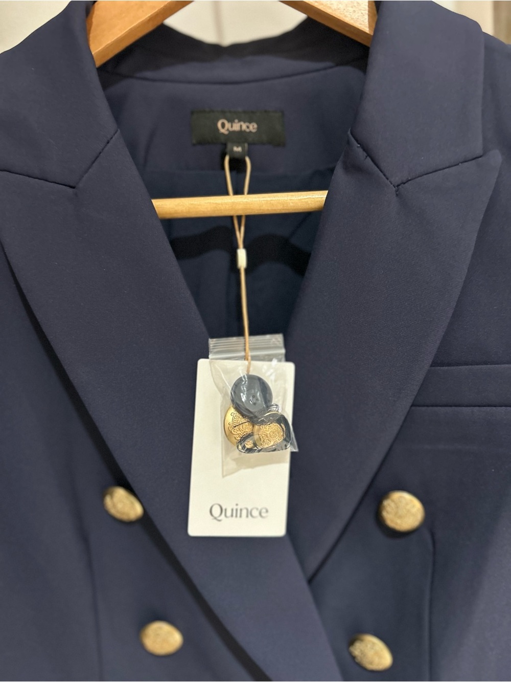 NWT Quince Scuba Captain's Convertible Blazer Navy Blue M Nautical Classic - Picture 4 of 11
